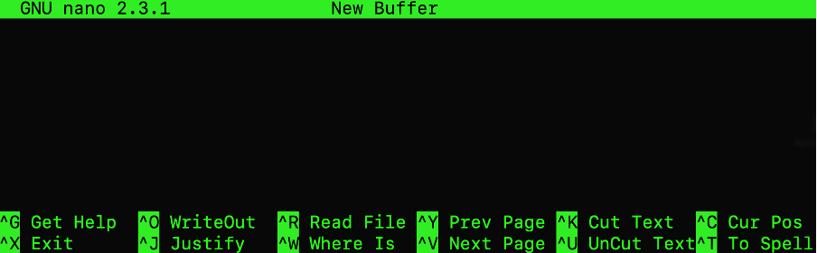 Nano text editor